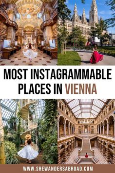 the most instagrammable places in vienna with text overlay that reads, most instagramable places in vienna