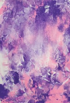 an abstract painting with purple and pink colors