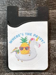 Pineapple Where’s The Party Silicone Phone Wallet Card Holder Silica Gel Pocket | Mercari Unicorn Float