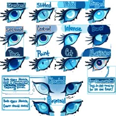 an eye chart with different types of eyes and how to use them in the classroom