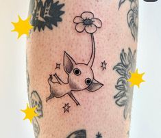 just posting to keep as inspo on my tattoo board Pikmin Tattoo, Tattoo Board, Dope Tattoos For Women, Weird Tattoos, My Tattoo, Piercing Tattoo, Pretty Tattoos, Tiny Tattoos