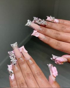 Punk Nails, Duck Nails, Pink Lifestyle, Exotic Nails, Subscribe To My Youtube Channel, Long Square Acrylic Nails