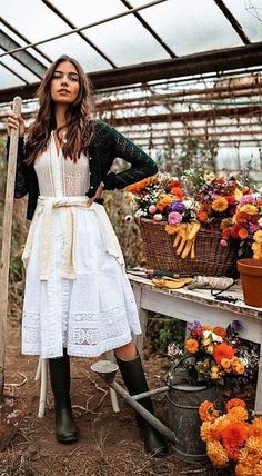 Farmer Fashion, Countryside Fashion, Farmer Outfit, Farm Dress, Farmer Girl, Girls Dress Outfits, Fairytale Fashion