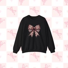 XOXO Pink Leopard print Kiss Sweatshirt 2000's Cheetah print unisex sweater .: 50% cotton, 50% polyester .: Medium-heavy fabric (8.0 oz/yd² (271.25 g/m .: Loose fit .: Runs true to size Thank you for stopping by! Please reach out if you have any questions! Leopard Print Sweater, Pink Leopard Print, Lace Bows, Pink Leopard, Printed Sweater, Cheetah Print, Unisex Sweatshirt, Festival Season, Leopard Print