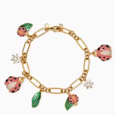 $149 Kate Spade Ladybug Charm Bracelet New Dust Bag Is Not Included If An Offer Is Accepted For Less Than The Listing Price Kate Spade Charm Bracelet, Spade Jewelry, Kate Spade Jewelry, Womens Jewelry Bracelets, Red Gold, Dream Life, Kate Spade, Dust Bag, Charm Bracelet