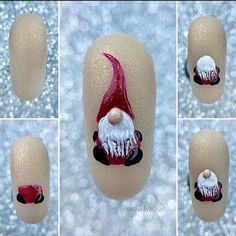 Chrostmas Nails, Halloween Acrylic Nails, Winter Nail Art, New Year's Nails, Xmas Nails, Nail Art Inspiration, Nail Tutorials, Holiday Nails, Winter Nails