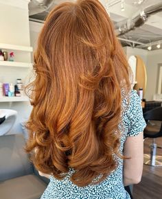 Blowout Hair Ginger, Ginger Blowout Natural Hair, Ginger Hair Blowout, Ginger Prom Hair, Copper Blowout, Ginger Blowout, Red Hair Blowout, Ginger Hair Dye, Copper Ginger