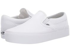 Vans Classic Slip-On Platform Vans Classic Slip, Slip On Vans, Silhouette Canvas, Slip On Trainers, Vans Slip On, White Slip, Vans Classic Slip On, Leather Shoes Woman, Sneakers Outfit