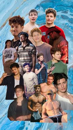 the collage shows many different people and their body shapes, including one man with no shirt