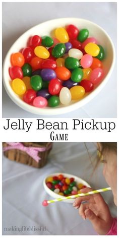 jelly bean pickup game for kids to play on the gourmet table or at home