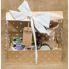 a gift box filled with lots of different items