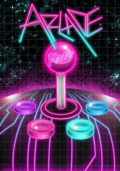 an animated game with neon colors and the word rave on it's front cover