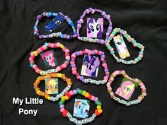 my little pony beaded bracelets with pictures on them