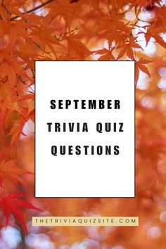 autumn leaves with the words, november trivia quiz questions