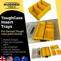 toughcase insert trays for dewitt tough case parts boxes, perfect fitment