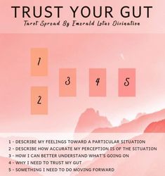 a pink poster with the words trust your gutt