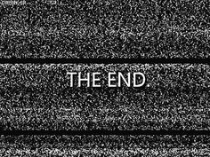 an old television with the word the end on it's side in black and white