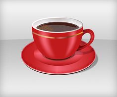 a cup of coffee on a saucer