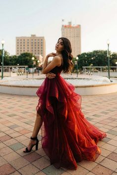 Burgundy sweetheart neck high low tulle long prom dress,PD22804 on Storenvy Prom Dress Ruffles, High Low Dress Formal, Burgundy Evening Dress, Dress Ruffles, High Low Prom Dresses, Spaghetti Strap Prom Dress, Burgundy Prom Dress, Red High, Tulle Prom Dress