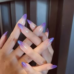 Unghie Sfumate, Smink Inspiration, Purple Nail, Soft Nails, Gradient Nails, Fire Nails, Funky Nails, Pretty Acrylic Nails