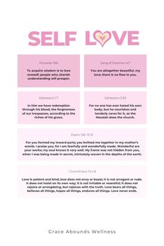 a pink poster with the words self love and an image of two hearts on it