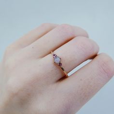 Harlow Opal Ring, pink tourmaline ring, opal and tourmaline ring, 14k gold opal ring, 3 stone opal ring 14k Gold Opal Ring With Gemstone Accents For Promise, Dainty Opal Promise Ring With Birthstone, Opal Birthstone Ring With Accent Stones For Promise, Dainty Opal Birthstone Ring With Gemstone, Pink Opal Rings With Gemstone, Pink Opal Gemstone Rings, Rose Gold Opal Ring, Jewerly Set, Pink Tourmaline Ring