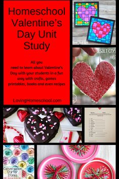 valentine's day unit study with lots of fun activities and printables for kids