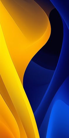 an abstract background with blue, yellow and orange curves on the bottom left side of the image