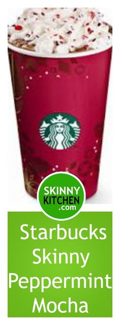 starbucks drink with the words starbucks starbucks skinnyy peppermint mocha