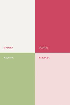 Warm pink, powder pink, white and light green color palette. Girly, fresh, light colors Pink And White Pallete, White Pink Palette, Red Pink Green Colour Palette, Pink Green Red Aesthetic, Pink And White Colour Palette, Pink And Green Design Graphic, Pink White Green Color Palette, Powder Pink Color Palette, Pink Room Palette