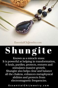 Shungite Crystal, Healthy Body And Mind, Healing Rocks, Shungite Stones, Jewelry By Brand, Crystal Pendants, Lava Beads