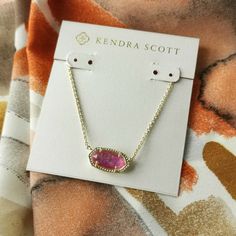 Come With Kendra Scott Dust Bag Unused 0.63"L X 0.38"W Stationary Pendant, 15" Chain With 2" Extender 14k Gold Plated Over Brass Fuchsia Kyocera Opal A Dainty Stone And Delicate Metallic Chain Combine To Create The Elisa Pendant Necklace In Fuchsia Kyocera Opal, Your New Favorite Wear-Anywhere Accessory. This Gold Pendant Necklace Can Be Paired With Any Look, Providing That Extra Touch Of Timeless Style. Make The Elisa Pendant Necklace A Staple In Your Wardrobe And You Will Not Be Disappointed. Elisa Pendant Necklace, Kendra Scott Elisa, Jewelry Kendra Scott, Opal Pendant Necklace, Kendra Scott Jewelry, Opal Pendants, Gold Pendant Necklace, Kendra Scott, Red Gold