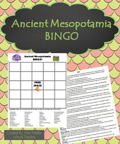 an ancient mesopoptamia bingo game