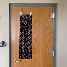 a door with a tie hanging on it