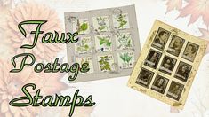 an image of some stamps with flowers and leaves on them in the background text reads fauve postage stamps