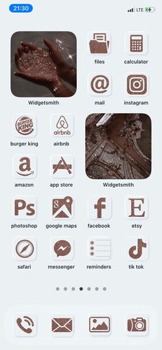 an iphone screen showing the icons for chocolate