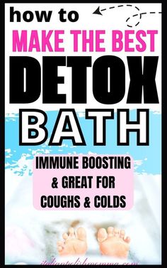 A detox bath and a detox bath recipe for your whole family to boost your immune system and kick coughs and colds fast! Bath For Sickness, Detox Bath For Sickness, Bath For Colds, Detox Bath Kids, Detox Bath For Kids, Detox Bath For Colds, Cough Remedies For Kids, Foot Detox Soak, Detox Bath Recipe