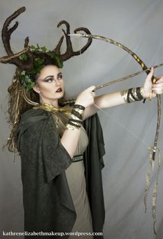 Artemis Makeup, Greek God Costume, Goddess Halloween Costume, Goddess Halloween