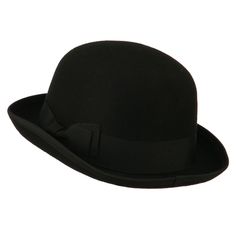 Men's Felt Bowler HatMade of 100% wool.Available sizes with elastic tie inside crown: M (57 cm), L (59 cm) and XL (61 cm).Inner satin hatband.Adult/Male.Crown measures 4 1/2 centimeters deep.Brim measures 2 inches long.Dry clean.Imported. Solid in color, bowler hat with attached different colored grosgrain hat band for gentlemen.Crown features oval round shaped top.Brim is accented with a ribbon trim and upturned all around.Our dressy style derby hat is great for any type of outdoor events, walk Hat With Ribbon, Male Crown, Dressy Style, Bowler Hat, Derby Hat, Dressy Fashion, Derby Hats, Ribbon Trim, Outdoor Events