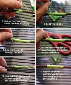 instructions for how to use scissors and string