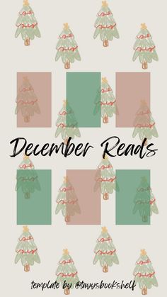 a christmas tree is shown with the words december reads above it and below it, there are