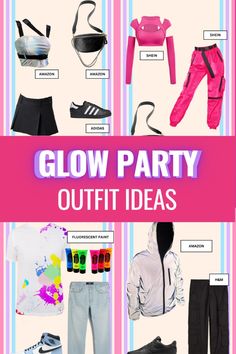 the ultimate guide to glow party outfits for girls and boys with text overlay that says glow party outfit ideas