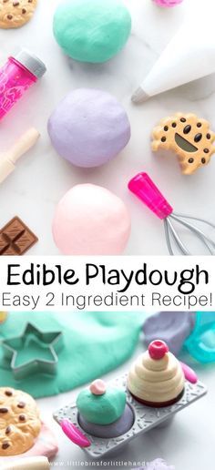 edible playdough recipe for 2 ingredients