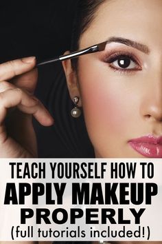 From foundation and contour, to blush and eyebrows, to eyeshadow and eyeliner, this collection of makeup tutorials is just what you need to teach yourself not only how to apply makeup, but how to apply makeup properly. Foundation Contouring, Doing Makeup, Beauty Make-up, Makeup Tips For Beginners, Apply Makeup, Simple Beauty