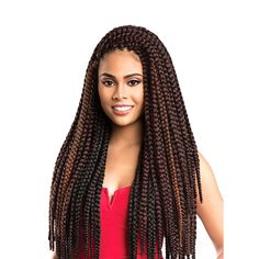 Crochet Braid Pre-Looped Fast and Easy Styling Triple Value Pack Hairstyles Salon, Bob Box Braids Styles, Large Box Braids, Cute Box Braids, Blonde Box Braids, Crochet Box Braids, Breaking Hair, Long Box Braids, Try On Hairstyles