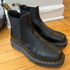 Doc Marten Platform Lug Sole Chelsea Boots, Women’s Size 7. Style Number 2976 In Black. Worn Just A Few Times, Are In Excellent Condition. Will Ship Out Quickly. Happy To Answer Questions! Doc Marten Platform, Lug Sole Chelsea Boots, Doc Marten, Chelsea Boots Women, Dr Martens Shoes, Boots Women, Chelsea Boot, Doc Martens, Lug Sole