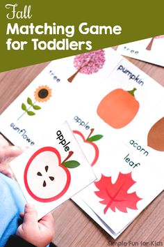 fall matching game for toddlers