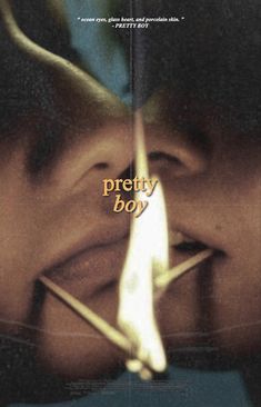 a poster for the movie pretty boy with an image of a woman's face