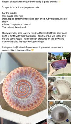 the instructions for how to make glass bowls