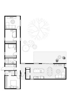 the floor plan for this modern house